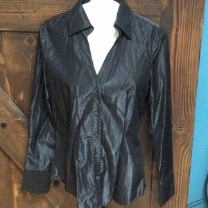 Express shimmer shiny sexy button down top